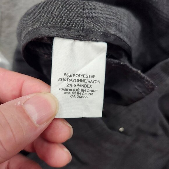 Smart Set Womens Pants Size 8 Reg Wide Leg Flaw Pockets High Waist Grey Check - Picture 13 of 15